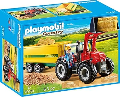 Playmobil 70131 Country Tracteur géant remorque Multicolore - Version Allemande