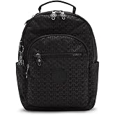 Kipling Seoul S Small Backpack, Signature Emb (Black)