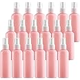 TIANZD 24 Pieces Empty 100 ml Pink PET Plastic Fine Mist Pump Spray Bottles with White Top Portable Sprayer for Perfume Water Cosmetic Travel Containers Refillable, 2x Funnel