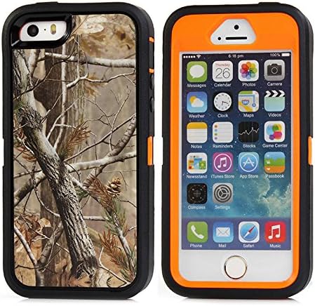 For iPhone 7 Case,HAVE1SEE Shockproof Built-in Screen Protector Defender Hard Case Cover for iPhone 7 Orange