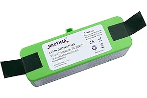 NASTIMA Upgrade 14.4V 5200mAh Lithium-Ion Replacement Battery Compatible with Roomba 600 700 800 900 Series 614 615 675 680 690 694 780 790 880 890 895 960 980 985