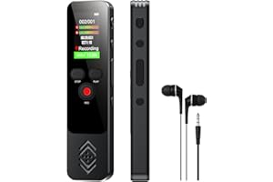 JOLIKER 64GB Digital Voice Recorder with Voice Activated Recording and Playback, Portable Stereo HD Audio Recording Device, Professional USB Rechargeable Dictaphone, Dictation Machine with MP3 Player