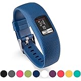 Vozehui-Armband für Garmin Vivofit 4, Glatte Silikon-Ersatzarmbänder für Garmin Vivofit 4 Activity Tracker, mit sicheren Metall-Uhrenverschluss-Schnallenbändern Groß Klein