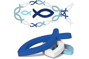 XINCHEN Wooden Fish Communion Decoration, 180pcs Decorative Fish Wooden, Decorative Fish Wooden Fish, Fish Christening Decoration, Christening Decoration for Christening Communion.