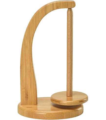 Porte-bobine Laine En Bambou - Support Magnétique Rotatif Pour Tricot/crochet - Cadeau Créatif