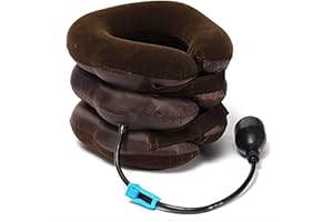 PEIXIONG Dispositivo de Tracción cervical para el alivio inmediato del dolor de cuello, mesa de apoyo cervical hinchable y ajustable, aliviador quiropráctico del dolor de cuello crónico.