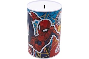 SRV HUB Spiderman Piggy Bank for Boys – Marvel Metal Money Box, Durable Coin & Cash Savings Tin, Idea for Kids & Superhero Fans Size-15cm
