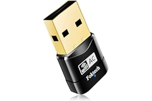 Foktech Wifi Dongle, AC600 802.11ac Dual Band 5GHz Mini Wireless Network USB Wifi Adapter for PC Desktop Laptop, Support Windows 11/10/8/7/Vista/XP, Mac Os X 10.9-10.15
