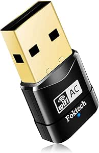 Foktech Wifi Dongle, AC600 802.11ac Dual Band 5GHz Mini Wireless Network USB Wifi Adapter for PC Desktop Laptop, Support Windows 10/8/7/Vista/XP, Mac Os X 10.6-10.15
