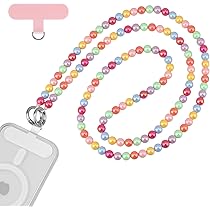 Cinturino Da Polso Per Telefono Con Perline A Perla - Cordino Antismarrimento Universale In Nylon E Lega, Con 2 Toppe Adesive, Per La Maggior Parte Degli Smartphone - 6