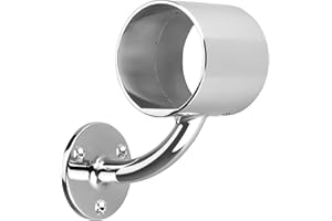 JACKSON WOODTURNERS Forge Wall Mounted Mopstick Handrail Bracket - Chrome