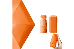 Nnicorns Parapluie Pliant Femme de Voyage, Protection UV, Parapluie Écran Solaire, Mini Parapluie à 6 Nervures avec Housse de Capsule pour Femme, Filles et Rnfants