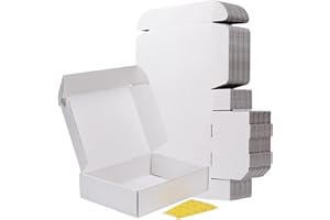 RLAVBL 20 Stück Doppelseitig Weiß Versandkartons, Maße: 30,5 x 22,9 x 7,7 cm, einfach zu montieren, Ideal für Kleine Unternehmen