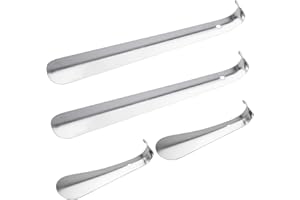 FEIGO Set di 4 Calzascarpe in Acciaio Inossidabile, 16CM & 30CM Calzascarpe con Maniche Lunghe per Mettersi le Scarpe