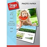 SNAP Inkjet 6x4 (10x15cm) Glossy Photo Paper 260gsm Heavyweight Premium Instant Dry and Water Resistant x 100 Sheets SP-27-10