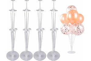 SoftcuteLee Table Balloon Stand Kit Table Decorations Balloons Tree Stand Base Party Table Desktop For Birthday, Baby Shower, Wedding, Graduation, Party Decorations - 4 Set