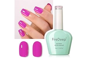 Firedeep 16ml Gel Nail Polish,Pastel Deep Purple Color Soak Off UV LED Nail Gel Polish Spring Summer Manicure Salon DIY at Home 1Pcs
