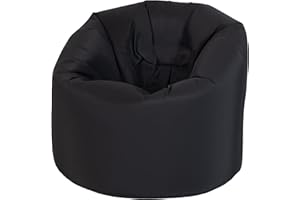 Ready Steady Bed Chaise Jardin Pouf Extérieur Impermeable | Intérieur Siège Pouf Lounges | Conception Ergonomique pour Le Soutien du Corps | Durable et Confortable (Noir)