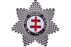 AOTEMAN In Hog Signo Vinoes Metall Brosche Pin Mosonic Ritter Templer Brosche Blume Form Medaille Zubehör