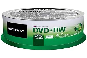 ‎SONY Sony 25DPW120ASP DVD+RW Rohlinge (4x Speed, 4,7GB, 25er Spindel)
