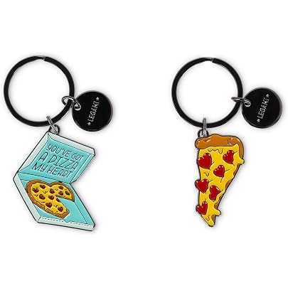 Porte-clés Mr. Wonderful - Set De 2 En Caoutchouc : Verre De Lait Et Biscuit - Mignons Et Fun - 3