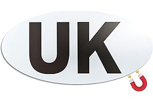 RUBIGO UK Magnetic Car Sticker – Small Size, 13.8 × 7.5cm – UK Sticker for Car Europe Magnet – Removable, Weatherproof & Reusable (1)