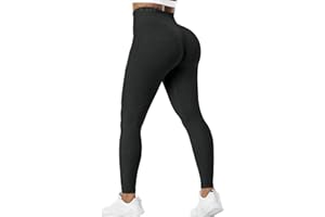 Yiifit Sportowe legginsy damskie z wysokim stanem, Scrunch Butt, sportowe spodnie kompresyjne, push up, nieprzezroczyste, do uprawiania sportu, jogi, fitnessu, treningu