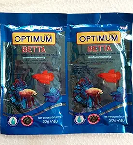 ** COLOURFUL AQUARIUM ** 20g x 2 - Betta Fighter Fish Food - Colour & Tails Growth - Aquarium Fish Tank