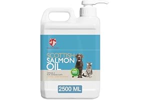 Healthy Hounds PUREST SCOTTISH SALMON OIL for Dogs, Cats, Horses, Pets | 100% Pure Natural Food Grade Fish Oil Supplement | Omega 3 for Skin, Coat, Itchy Dog, Hip Joint, Heart, Brain Health (2.5L)