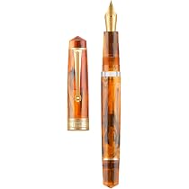 Majohn S5 Füllfederhalter Mit 3 Federn – Extrafein, Breit & Gebogen – In Transparenter Acryl-Optik