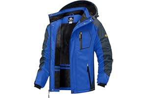 GEMYSE męska kurtka narciarska, górska, wiatroszczelna, polar outdoorowy, zimowy, okrycie wierzchnie z kapturem