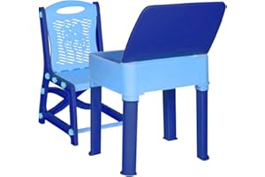 A406 Kids Study Desk Study table and chair set Junior's Toddler study chair and desk for children boys and girls gift set (Light Blue)