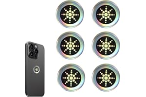 Azlanway Strahlenschutz Handy, 6 Stück Anti-Strahlungs-Aufkleber, Quantum Shield Telefonaufkleber, Aufkleber Strahlung Abschirmung Sticker für Mobiltelefone, Laptops, Tablet-Computer