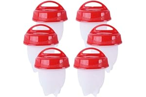 aoory Recipiente para cocer Huevos, escalfador de Huevos, huevera de Gel de sílice de Calidad alimentaria, Llevar a ebullición los Huevos sin la Carcasa, 6 Piezas