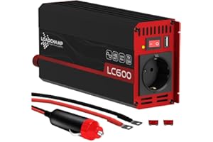 LOADCHAMP INTELLIGENT CHARGING GERMANY LOADCHAMP Wechselrichter 600W / 1200W Reiner Sinus Spannungswandler 12v 230v Inverter LCD-Display Stromerzeuger Solar Wohnmobil