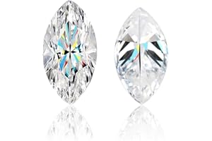 CHINALUSTER Moissanite Loose Stones Marquise Cut Gemstones White D Color VVS1 Clarity Excellent Cut for Engagement Ring Pendant Necklace Jewelry Making with Certificate