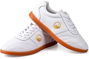 ForceRoute Chaussures de Taichi,Chaussures Kung Fu,Cuir Chaussures De Taekwondo De Boxe Karaté,Unisexe,Chaussures Art Martiaux,Homme Femme,Respirant,pour Daily Entraînement Matin des Exercices