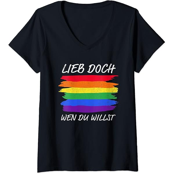 LGBTQ Pride Hoodie 'Lieb Doch Wen Du Willst' - Bunter Regenbogen Pullover Mit Kussmund