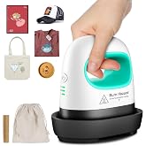 Mefine mini heat press, 3 temperature levels, portable | Ceramic plate 2.4 &times; 10.7 cm and automatic shut-off; for textile viny