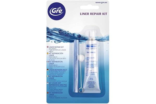 Gre 40080 - Kit de réparation de revêtement de Piscine, avec Colle et applicateur