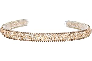 APAUSVCM Cerchietto per capelli con strass dorati e cristalli scintillanti, antiscivolo, glitterati, accessori per lo styling, per feste di compleanno (champagne)