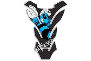 DEGONA Paraserbatoio Tank Pad Adesivo Resinato 3D Protezione Serbatoio compatibile con moto HONDA HORNET blu