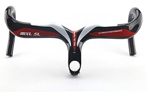 RXL SL 28.6 manubrio integrato carbonio rosso 3K lucido manubrio carbonio bici 440 * 120mm