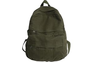 ACUYE Estetyczny plecak płócienny plecak dla kobiet, grunge plecak na laptopa lekki plecak podróżny plecak szkolny dla nastolatek 34 cm