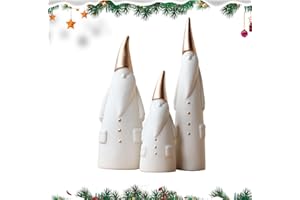 Larfraecy Keramik-Weihnachtsmann-Statue, Weihnachtsmann-Figuren, Dekoration, Heimdekoration, Akzente, Sammlerstück, moderne Skulptur, Tisch, Kamin, Ornament, 3 Stück