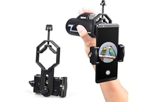 Seekone adattatore universale per telefono cellulare, compatibile con binocolo monoculare cannocchiale telescopio e microscopio – telescopio Tccessories per smartphone registrare la natura del mondo
