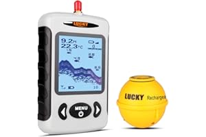 Walory - Sonar Profesional Portátil Sonar Inalámbrico Buscador de Pescados Detector Sonda de Pesca Sonda con Matriz de Puntos