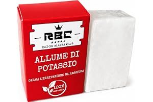 Razor Blades Club Alunsten 100 g Rektangulärt Block – Alun av Kaliumalun för Ansikte, Kropp och Efter Rakning, Naturlig Adstringerande Deosten