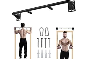 Fitarc Heavy Duty Wall Mount Pull Up Bar, Joist Mount Chin Up Bar for Doorway, Steel Construction, Home Gym Equipment
