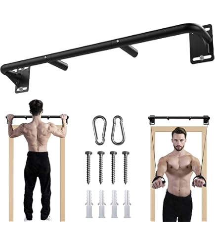 Barre De Tractions Pour Porte - Fixation Sans Perçage, Support 130 Kg | Home Training Musculation Calisthénics